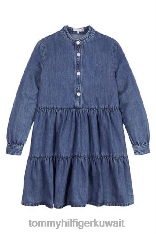 أزرق Tommy Hilfiger فستان الدنيم القنب 446443246