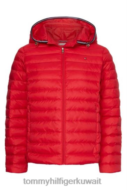 أحمر Tommy Hilfiger منحنى سترة خفيفة الوزن 446443257