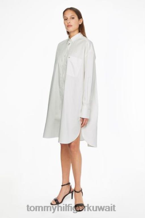 أبيض Tommy Hilfiger فستان قميص الأرشيف الطبيعي 446443268