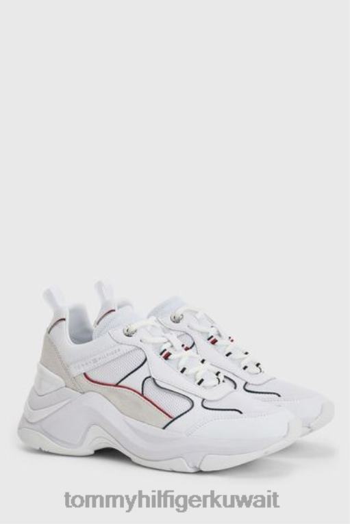 أحمر Tommy Hilfiger أزياء إسفين المدربين 446443276
