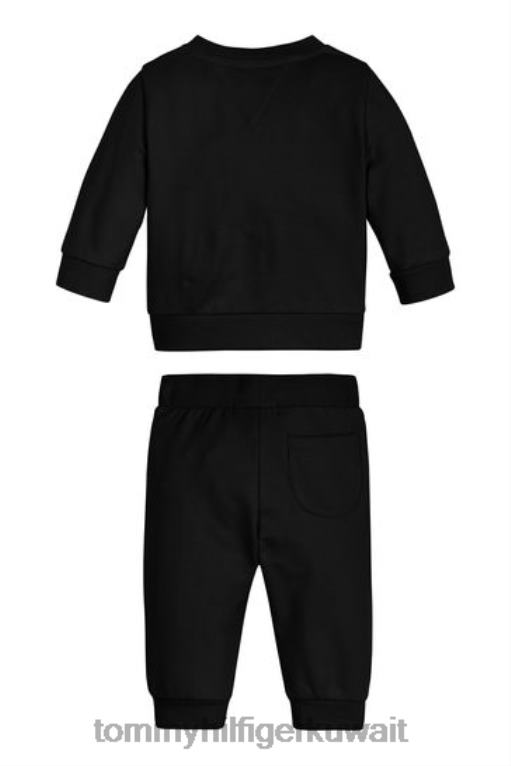 أسود Tommy Hilfiger بدلة رياضية بشعار أساسي 446443286