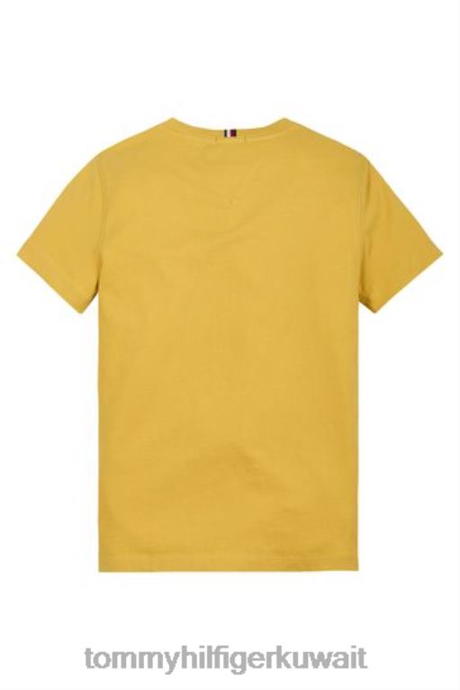 أصفر Tommy Hilfiger تي شيرت من القطن الأساسي 446443295