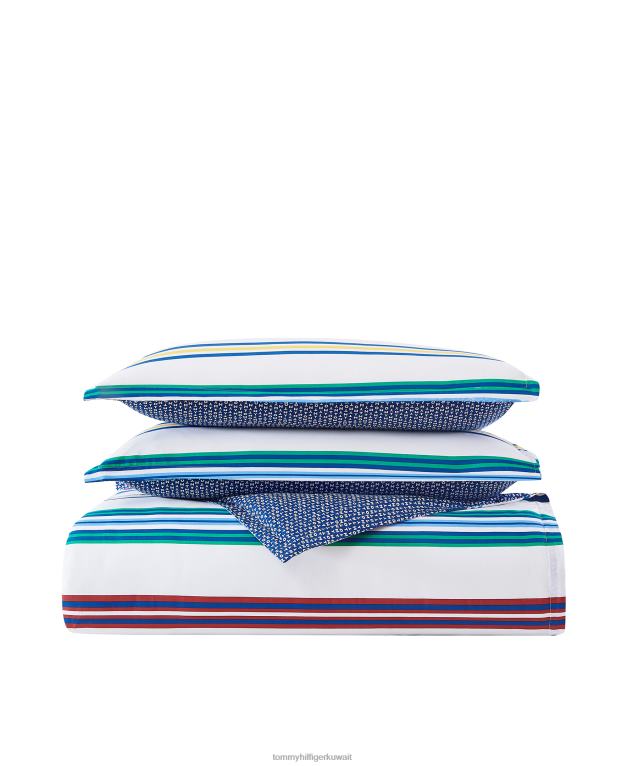 متعدد Tommy Hilfiger طقم غطاء لحاف مخطط سرير كوين 4464433