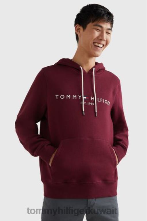 أحمر Tommy Hilfiger هوديي الشعار 446443306