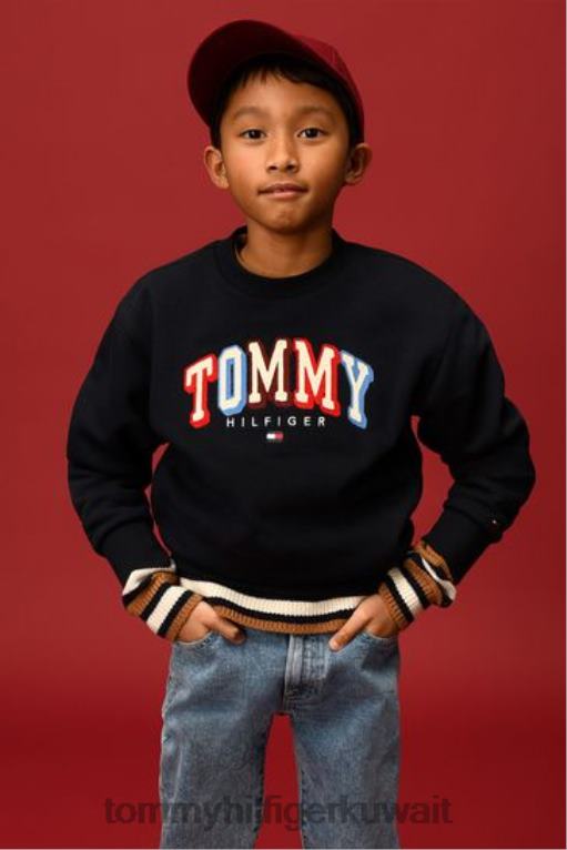 أزرق Tommy Hilfiger البلوز اسكواش المرح 446443310
