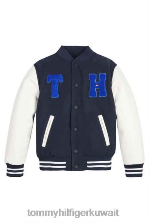 أزرق Tommy Hilfiger سترة بومبر اسكواش ذات وجهين 446443344