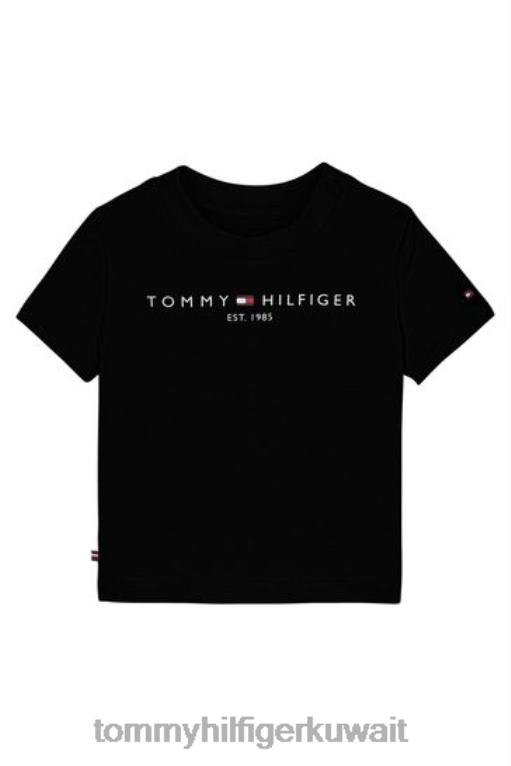 أسود Tommy Hilfiger تي شيرت أساسي للأطفال 446443370