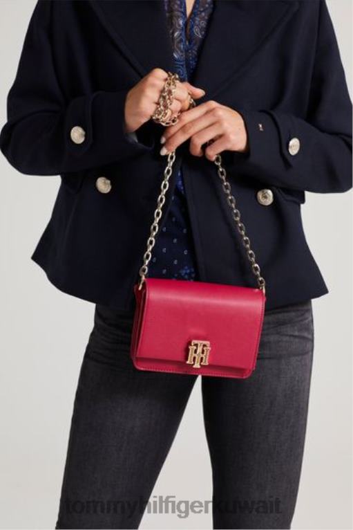 لون القرنفل Tommy Hilfiger حقيبة كروس مخططة 446443375