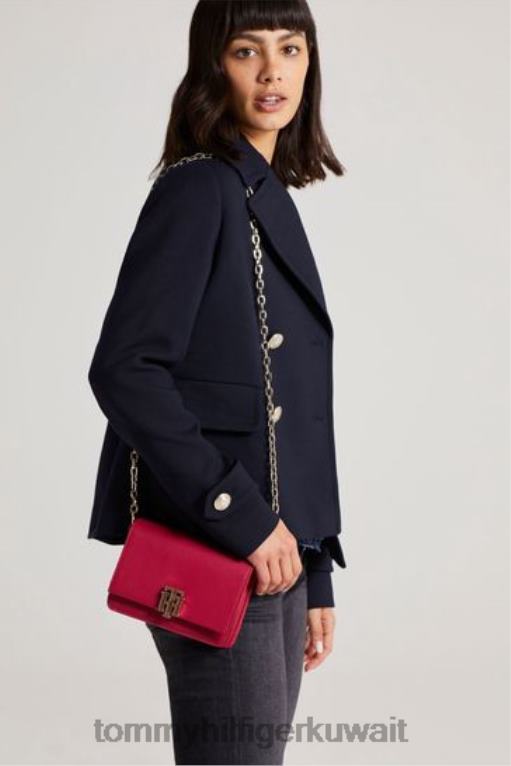 لون القرنفل Tommy Hilfiger حقيبة كروس مخططة 446443375