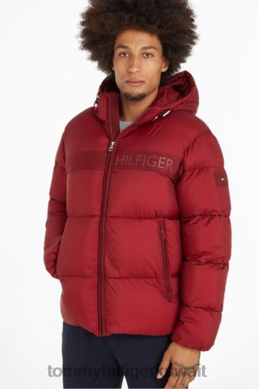 أحمر Tommy Hilfiger سترة منتفخة عالية 446443377