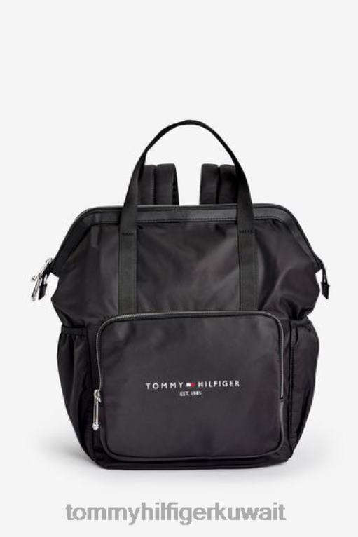 أسود Tommy Hilfiger حقيبة ظهر لتغيير الطفل 446443385