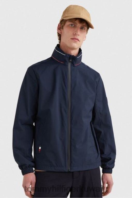 أزرق Tommy Hilfiger سترة بياقة مضادة للتمزق 446443387