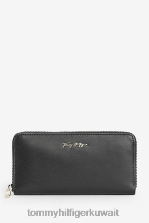 أسود Tommy Hilfiger سحاب كبير حول المحفظة 446443395
