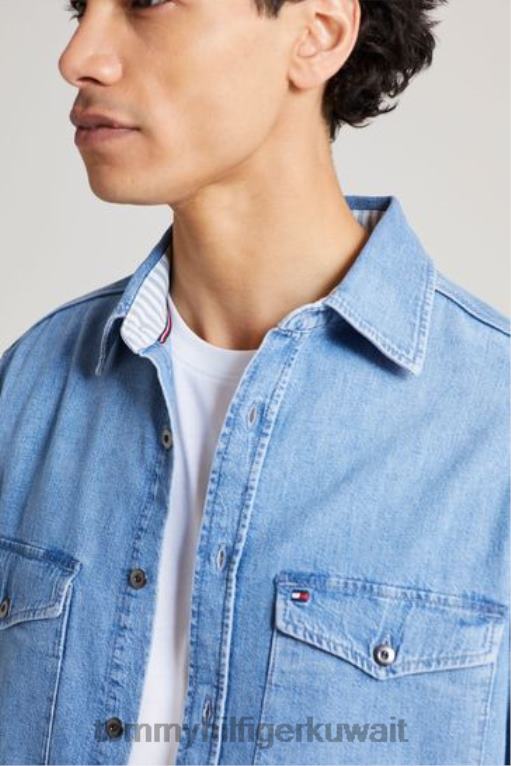 أزرق Tommy Hilfiger قميص الدنيم 446443396