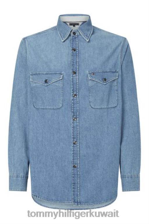 أزرق Tommy Hilfiger قميص الدنيم 446443396