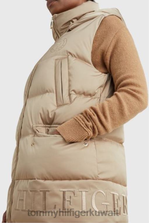 اللون البيج Tommy Hilfiger الساتين أسفل جيليه 446443409