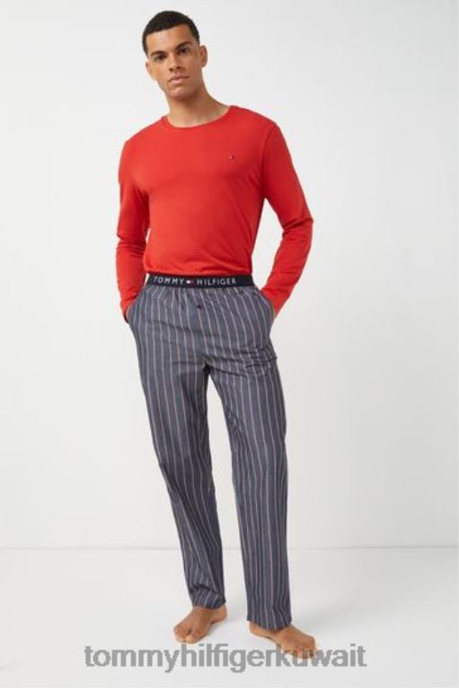أحمر Tommy Hilfiger طقم بيجامة أصلي بأكمام طويلة 446443415