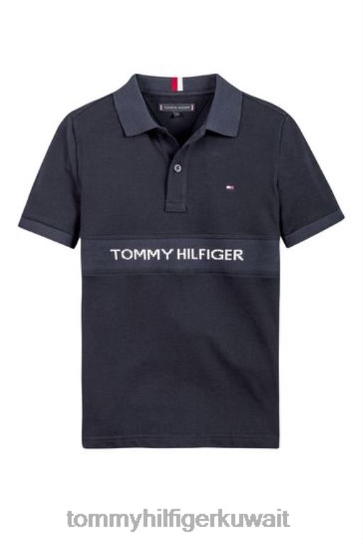 أزرق Tommy Hilfiger قميص بولو جاكار 446443422
