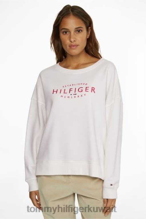 أبيض Tommy Hilfiger البلوز ذات العلامات التجارية الطبيعية 446443423