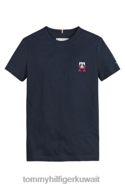 أزرق Tommy Hilfiger تيشيرت مونوغرام في 446443439