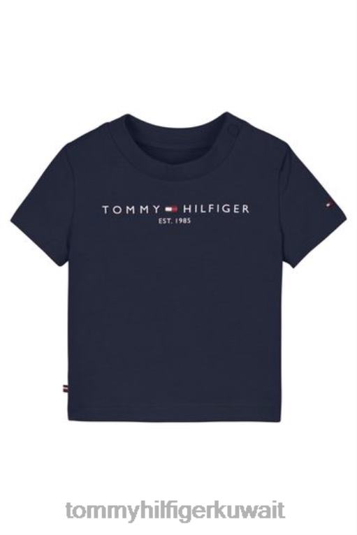 أزرق Tommy Hilfiger تي شيرت أساسي للأطفال 446443448