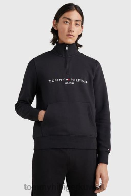 أسود Tommy Hilfiger كنزة بشعار الماركة 446443451