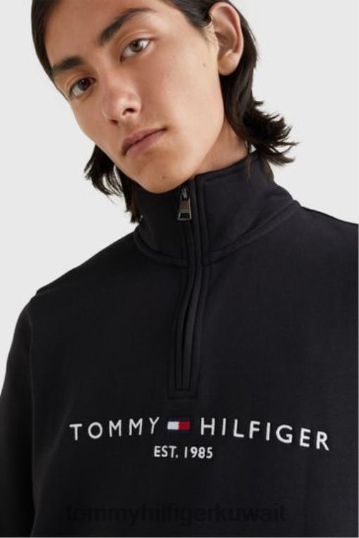 أسود Tommy Hilfiger كنزة بشعار الماركة 446443451