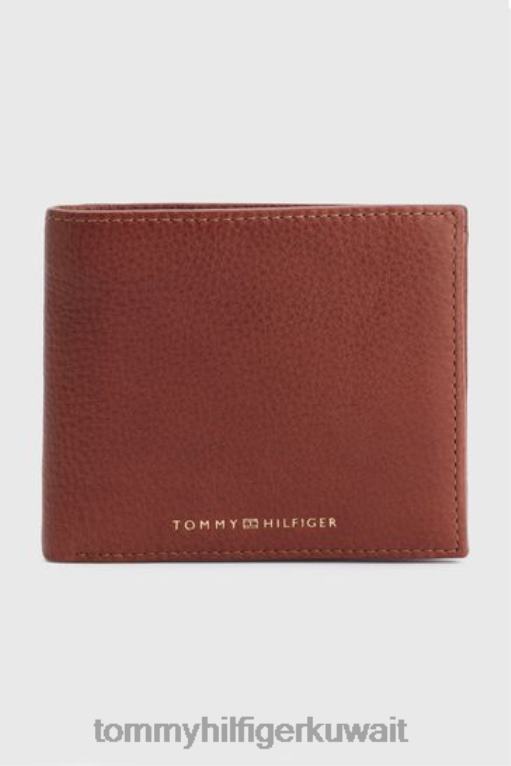 بني Tommy Hilfiger محفظة جلدية متميزة 446443456