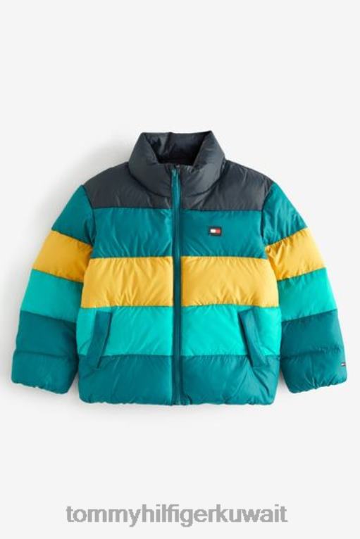 أزرق Tommy Hilfiger سترة منتفخة مخططة 446443468