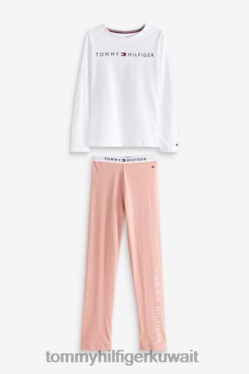 أبيض Tommy Hilfiger طقم بيجامة اصلي 446443476