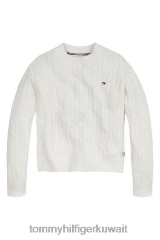 كريم Tommy Hilfiger سترة متماسكة من قماش الشنيل 446443486