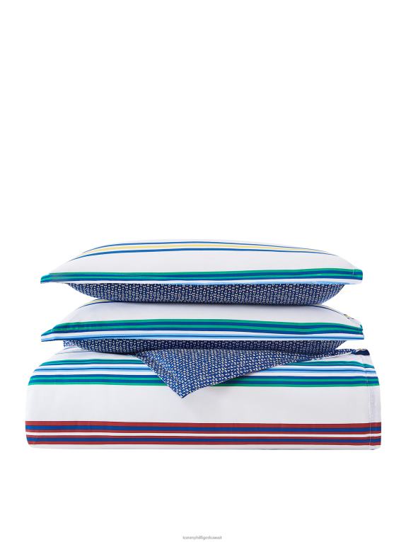 متعدد Tommy Hilfiger طقم غطاء لحاف مخطط لسرير كينج 4464435