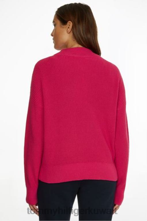 لون القرنفل Tommy Hilfiger سترة برقبة وهمية 446443504