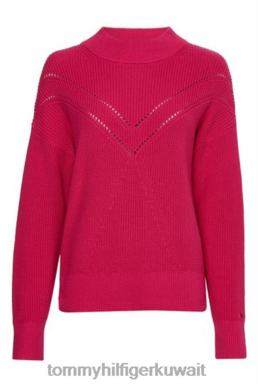 لون القرنفل Tommy Hilfiger سترة برقبة وهمية 446443504