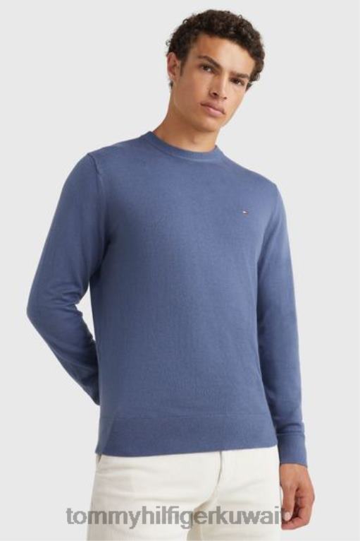 أزرق Tommy Hilfiger سترة من قطن بيما الكشمير 446443520