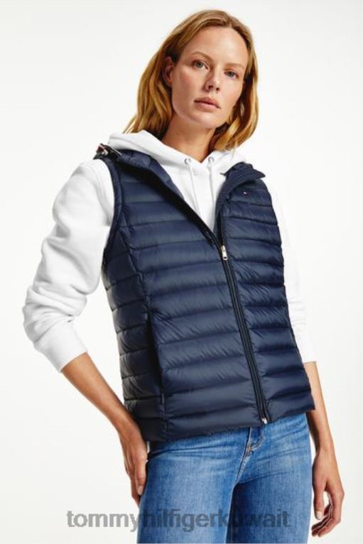 أزرق Tommy Hilfiger جيليه تراثي خفيف الوزن 446443534