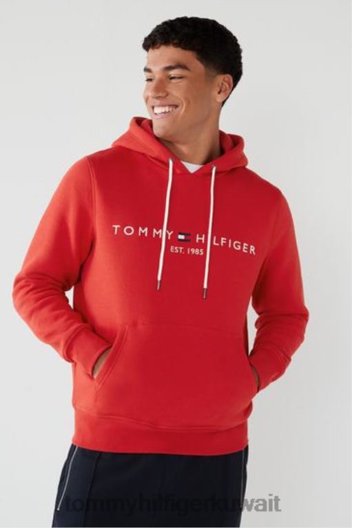 أحمر Tommy Hilfiger هوديي الشعار 446443570