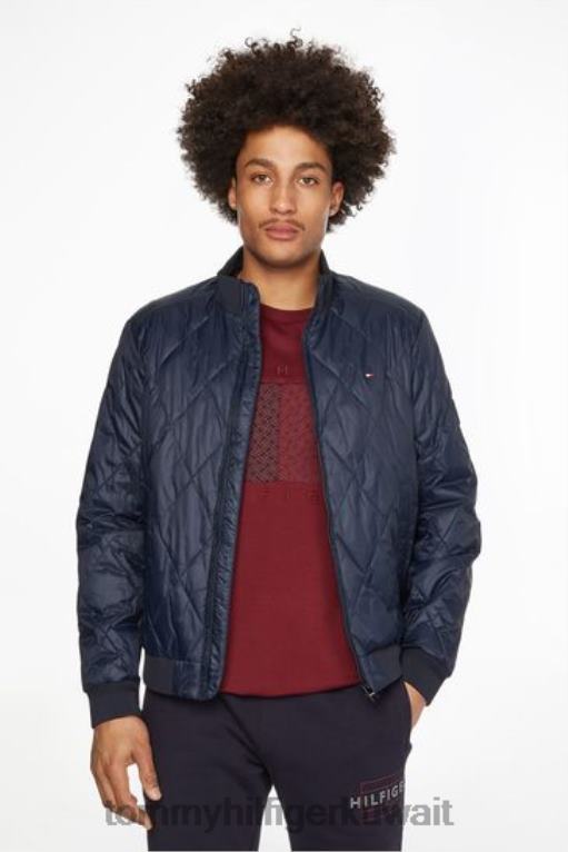 أزرق Tommy Hilfiger سترة بومبر مبطنة قابلة للتعبئة 446443595