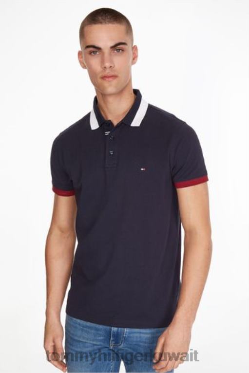 أزرق Tommy Hilfiger قميص بولو سليم 446443606