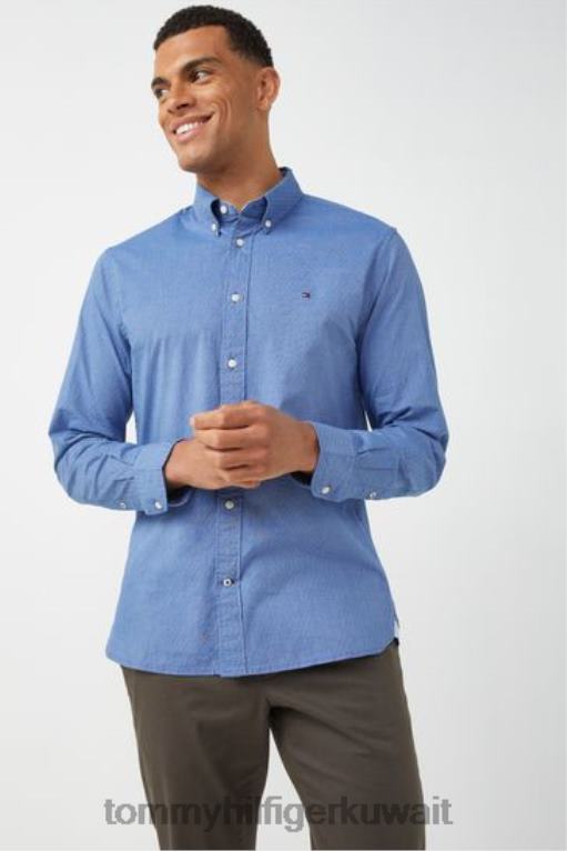 أزرق Tommy Hilfiger قميص دوبي المرن 446443618