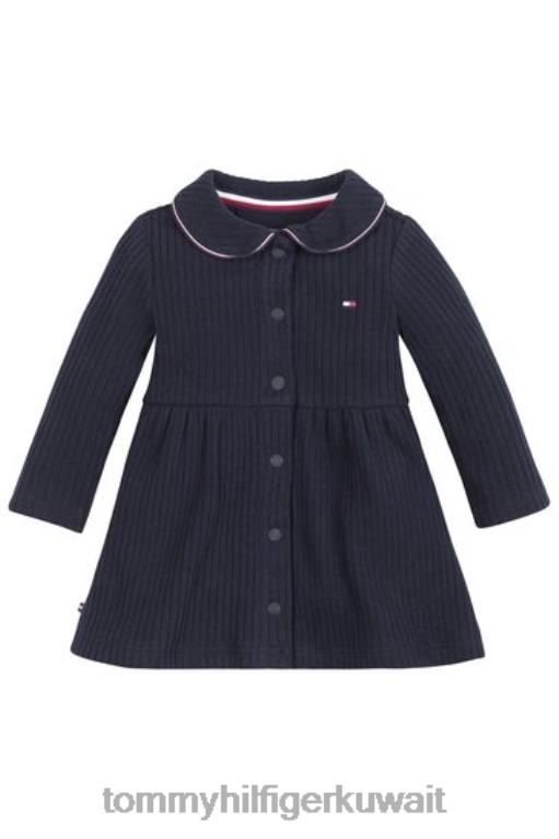 أزرق Tommy Hilfiger فستان طفل مخلّص 446443619