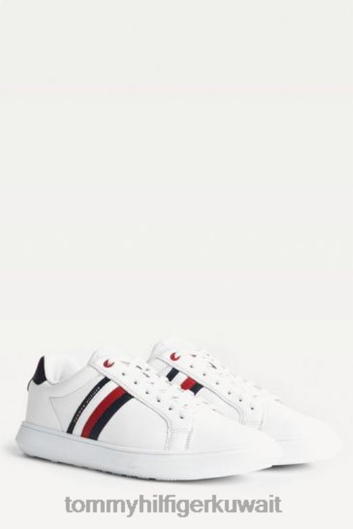 أبيض Tommy Hilfiger حذاء رياضي أساسي من الجلد 446443628