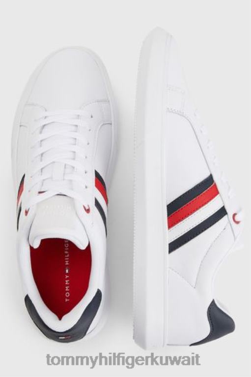 أبيض Tommy Hilfiger حذاء رياضي أساسي من الجلد 446443628