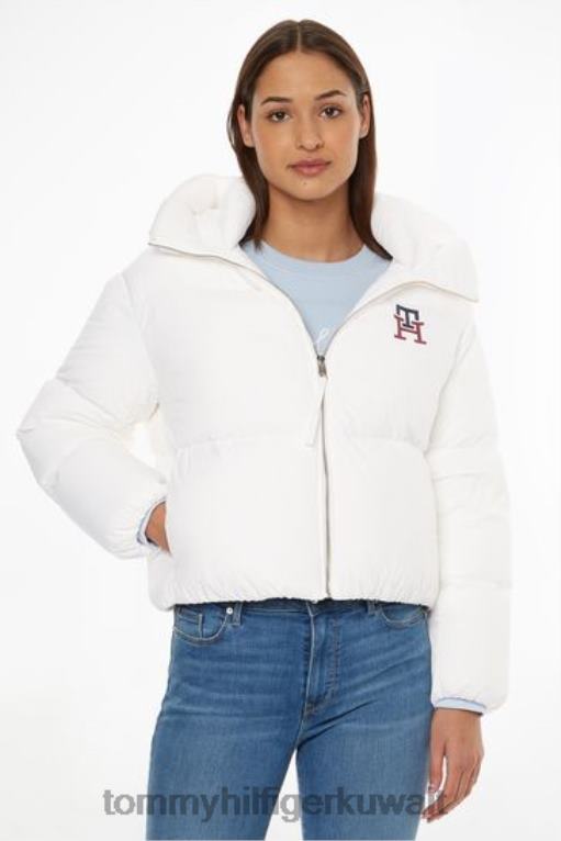 أبيض Tommy Hilfiger سترة بشارة مونوغرام 446443643