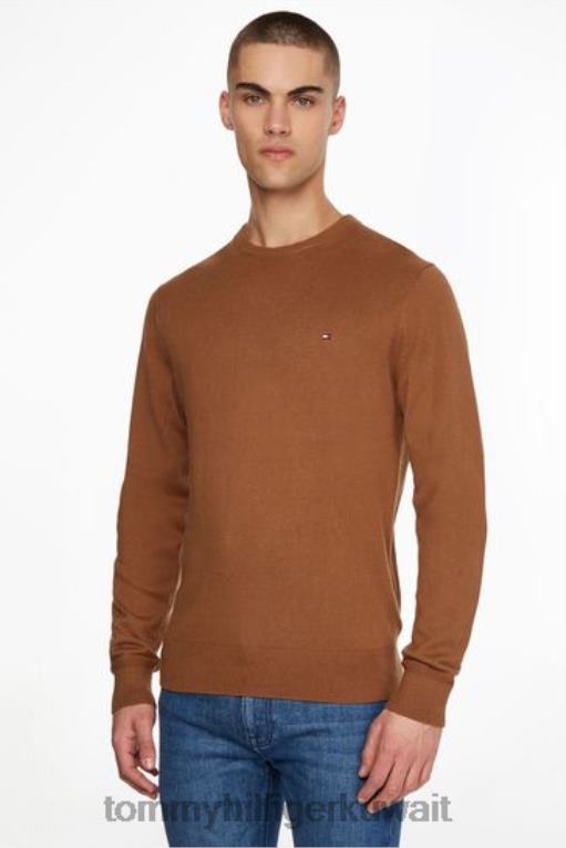 بني Tommy Hilfiger سترة من قطن بيما الكشمير 446443645