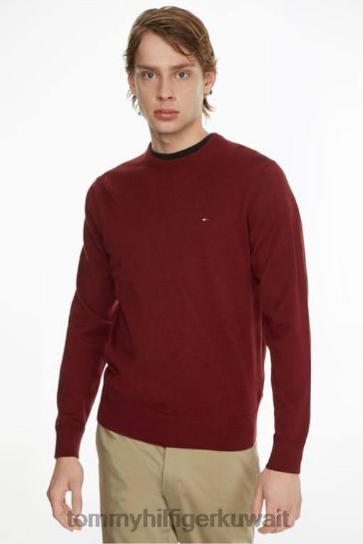 أحمر Tommy Hilfiger سترة من قطن بيما الكشمير 446443650