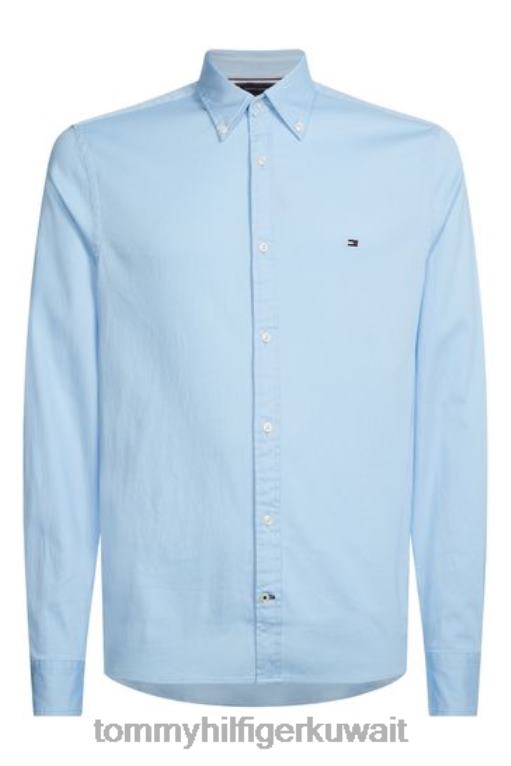 أزرق Tommy Hilfiger قميص كور فليكس دوبي ذو قصة ضيقة 446443660