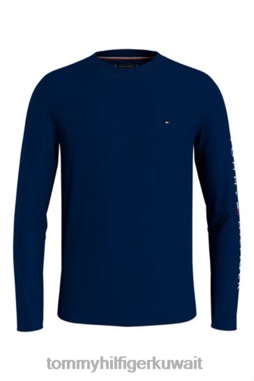أزرق Tommy Hilfiger فانلة بكم طويل 446443680