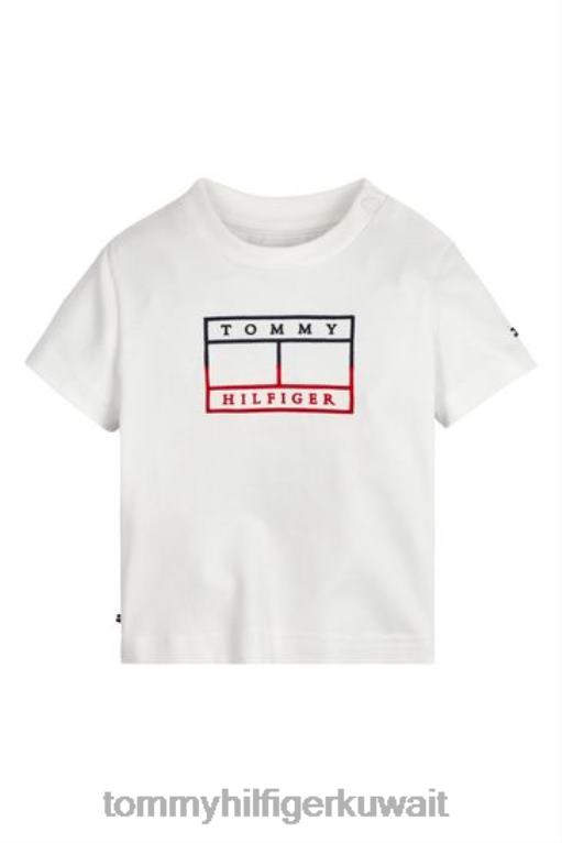 أبيض Tommy Hilfiger تي شيرت برسومات طفل 446443720