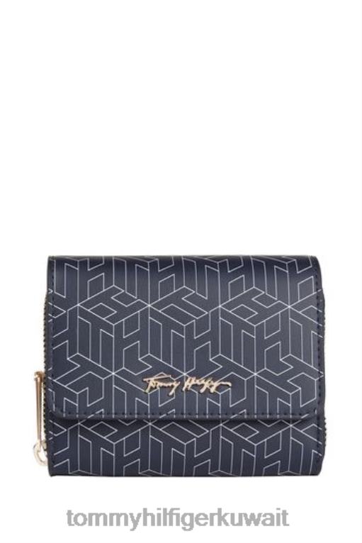 أزرق Tommy Hilfiger محفظة مونوغرام مميزة 446443736
